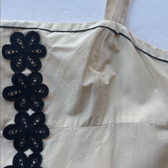 Lilly Pulitzer Vintage 90s White Label Silk Cotton Dress Lace Babydoll Y2K Cream - Picture 9 of 17